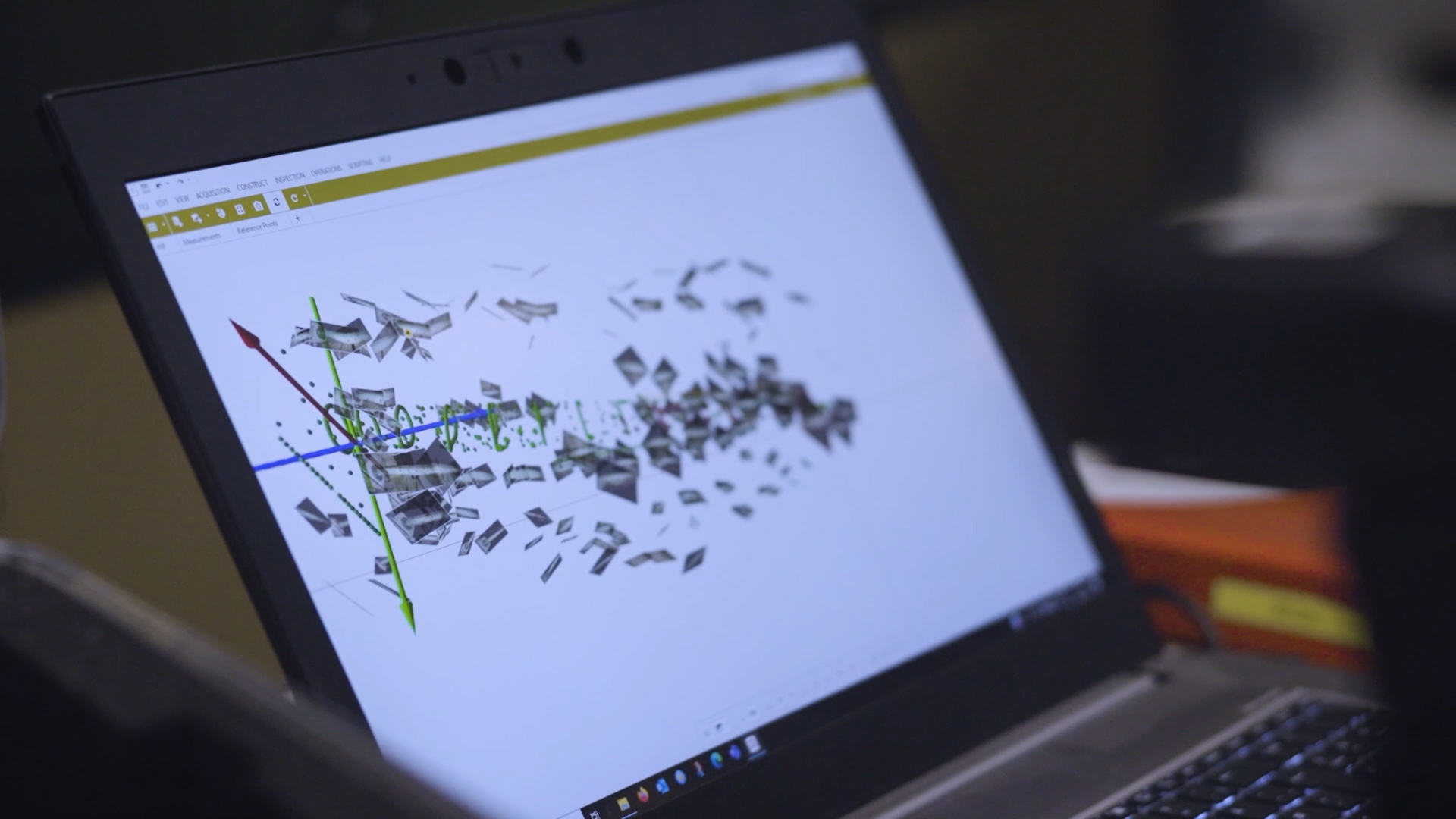 Analysing the 3D coordinates in the system. 
