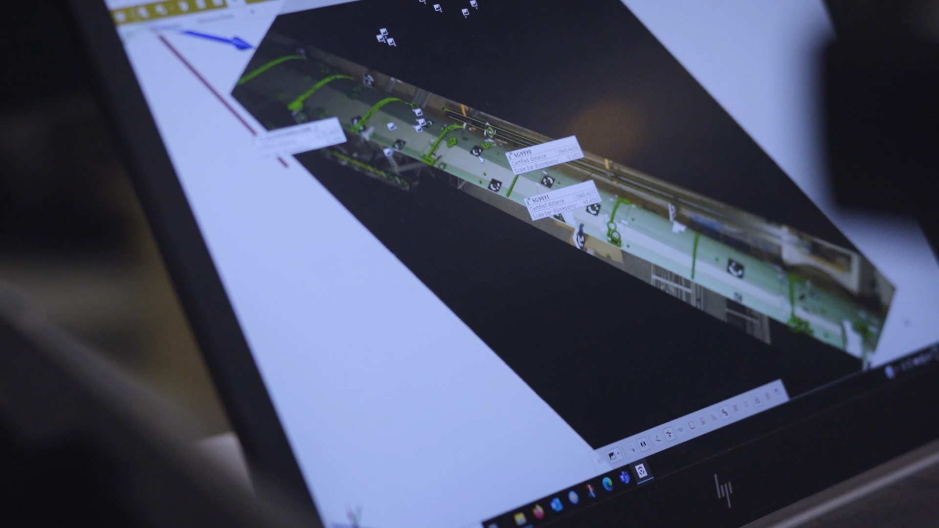 Analysing the 3D coordinates determined.