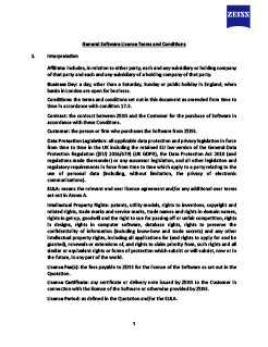 Preview image of General Software Licence Terms and Conditions with Annex A 