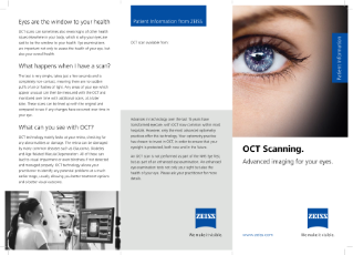 Preview image of ZEISS OCT Scanning Patient Brochure