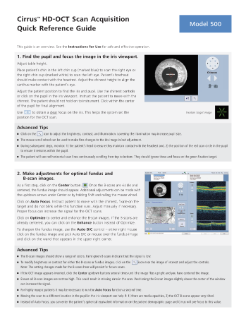 Preview image of CIRRUS HD-OCT 500 Scan Acquisition Guide