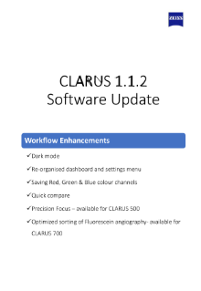 Preview image of CLARUS 1. 1.2 Software Update Guide