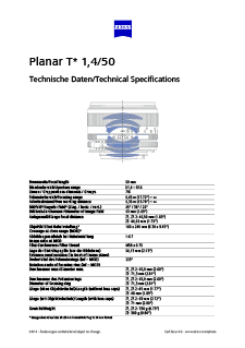 Preview image of ZEISS Planar T* 1.4/50