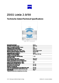 Preview image of ZEISS Loxia 2/50