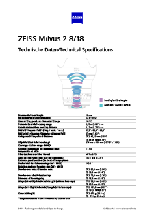 Preview image of ZEISS Milvus 2.8/18