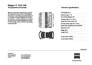 Preview image of ZEISS Biogon T* 2/35 ZM