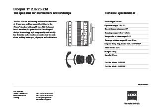 Preview image of ZEISS Biogon T* 2.8/25 ZM