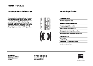 Preview image of ZEISS Planar T* 2/50 ZM