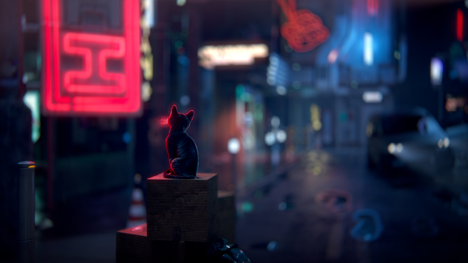 Close-up of an eagle's intense gaze and sharp beak, with a softly blurred night sky and landscape in the background.