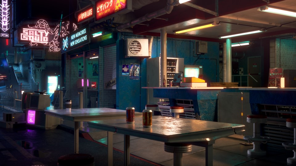 Close-up of a digitally rendered eagle against a starry night sky over a mountainous landscape.