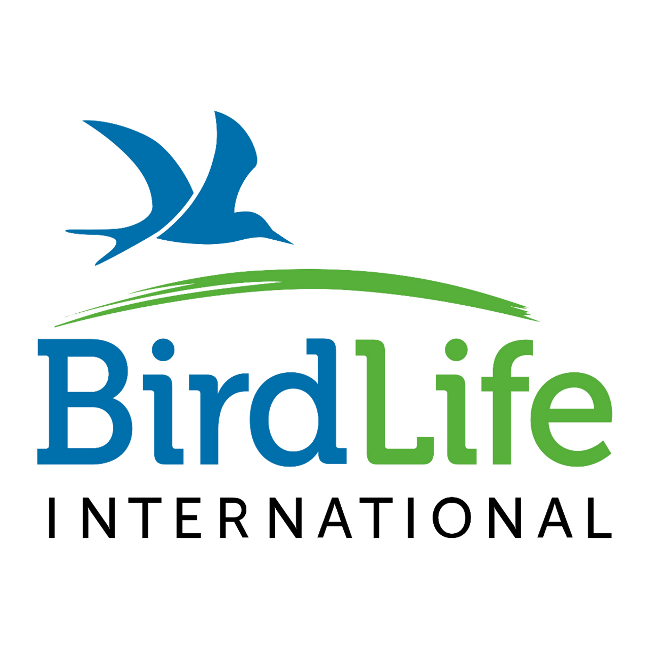 The image shows the BirdLife logo with a blue flying bird above a green curved line and the text "BirdLife" in blue and green.