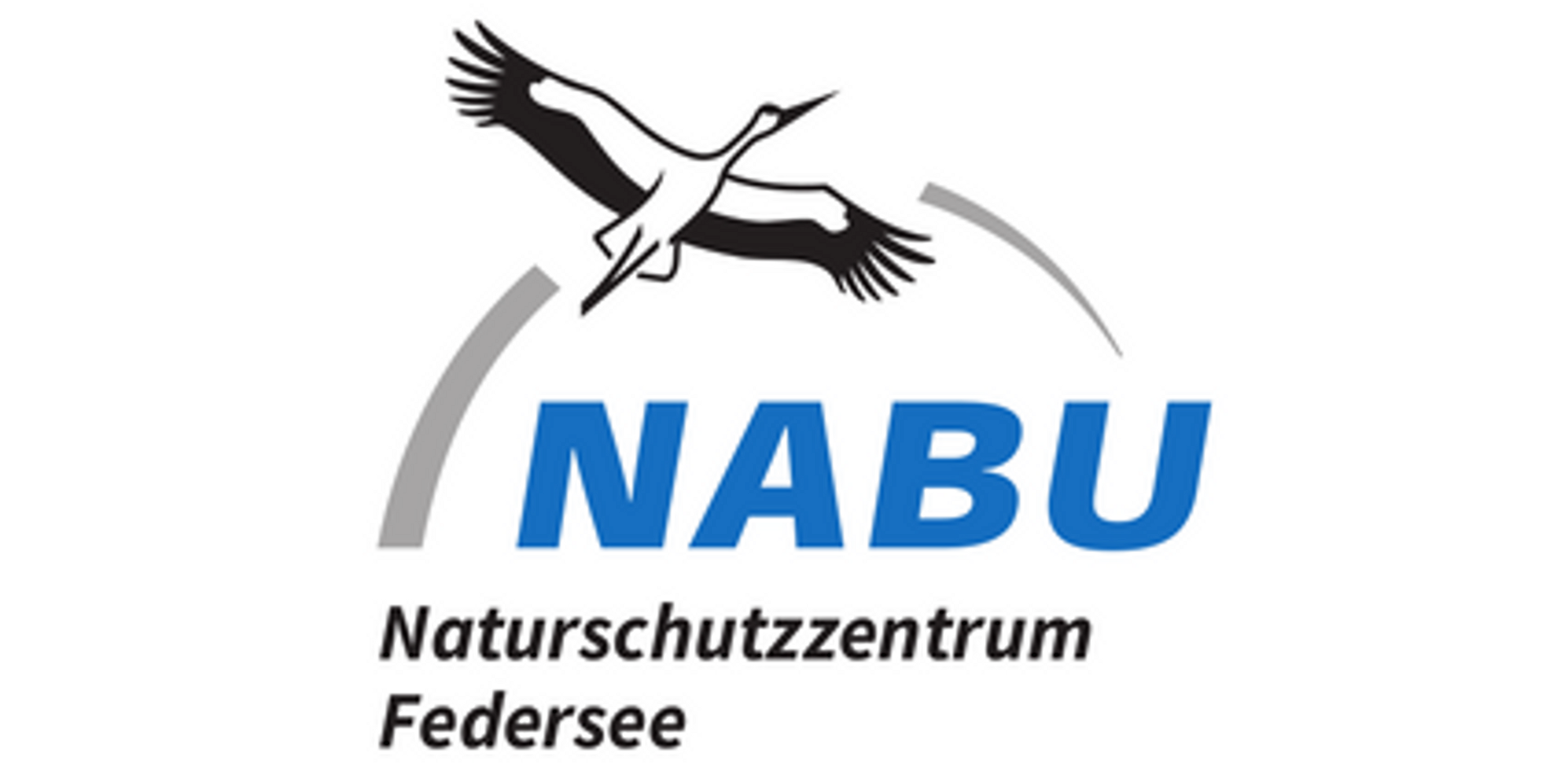 Logo of NABU featuring a flying bird in black outline above the bold blue letters "NABU".