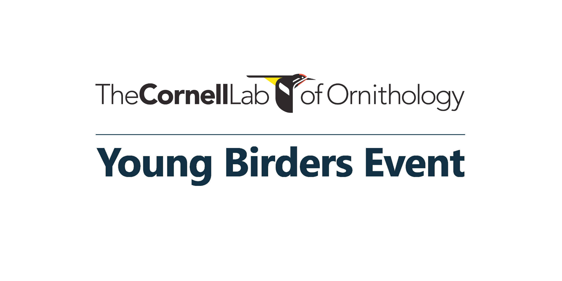 Logo for the ZEISS Young Birders Event featuring bold blue text and a stylized bird graphic.