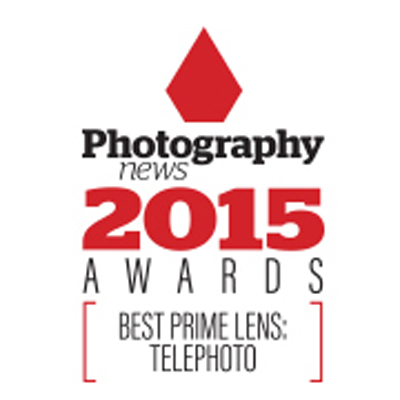 Photography News 2015 Awards graphic showing ZEISS winning "Best Prime Lens: Telephoto".