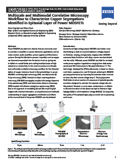 Preview image of Multiscale and Multimodal Correlative Microscopy Workflow to Characterize Copper Segregations Identified in Epitaxial Layer of Power MOSFETs