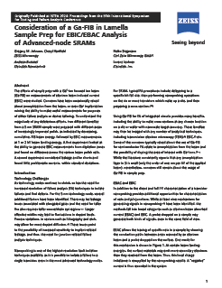 Preview image of Consideration of a Ga-FIB in Lamella Sample Prep for EBIC/EBAC Analysis of Advanced-node SRAMs