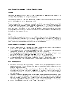 Preview image of Carl Zeiss Microscopy Limited Tax Strategy