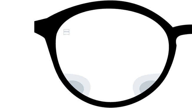 Visualisation of ZEISS Digital SmartLife Individual 3 lenses. The image shows the view through the lenses. 